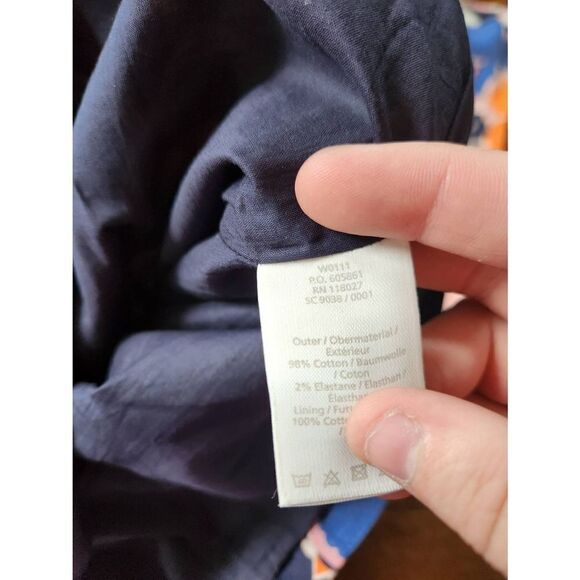 Boden Floral Retro Pocket Navy Blooming Bouquet dress sz 4R - Picture 5 of 5